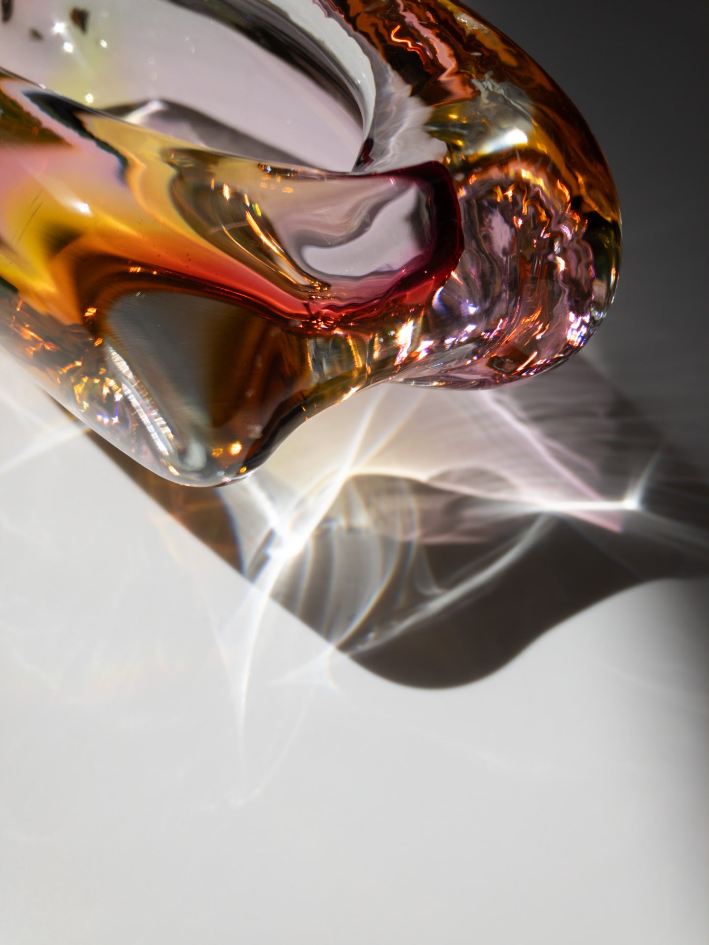 Bohemian Art Glass Ashtray