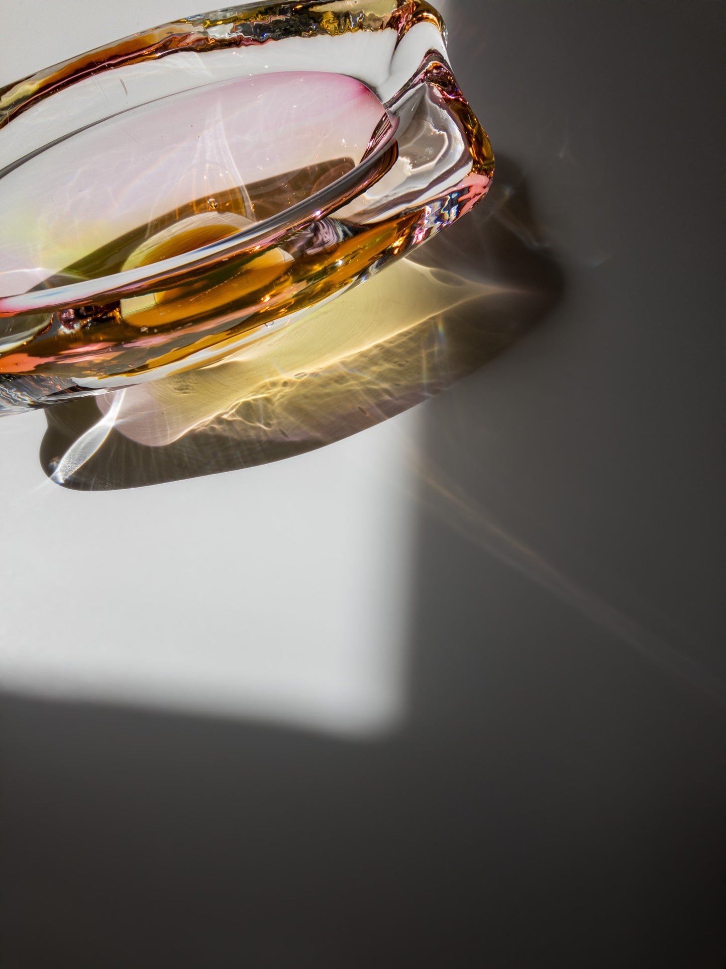 Bohemian Art Glass Ashtray