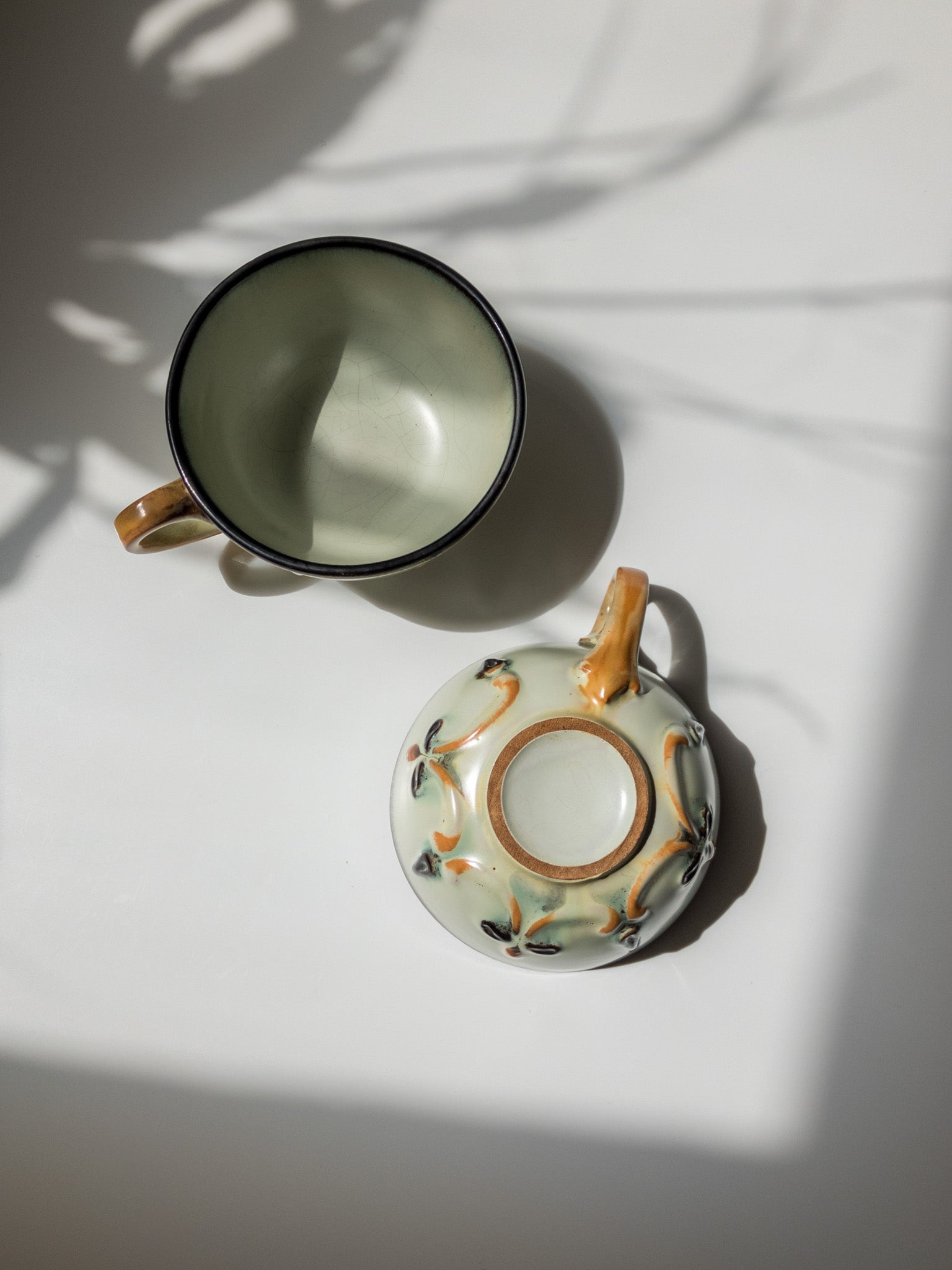 底の部分を上部から撮った写真