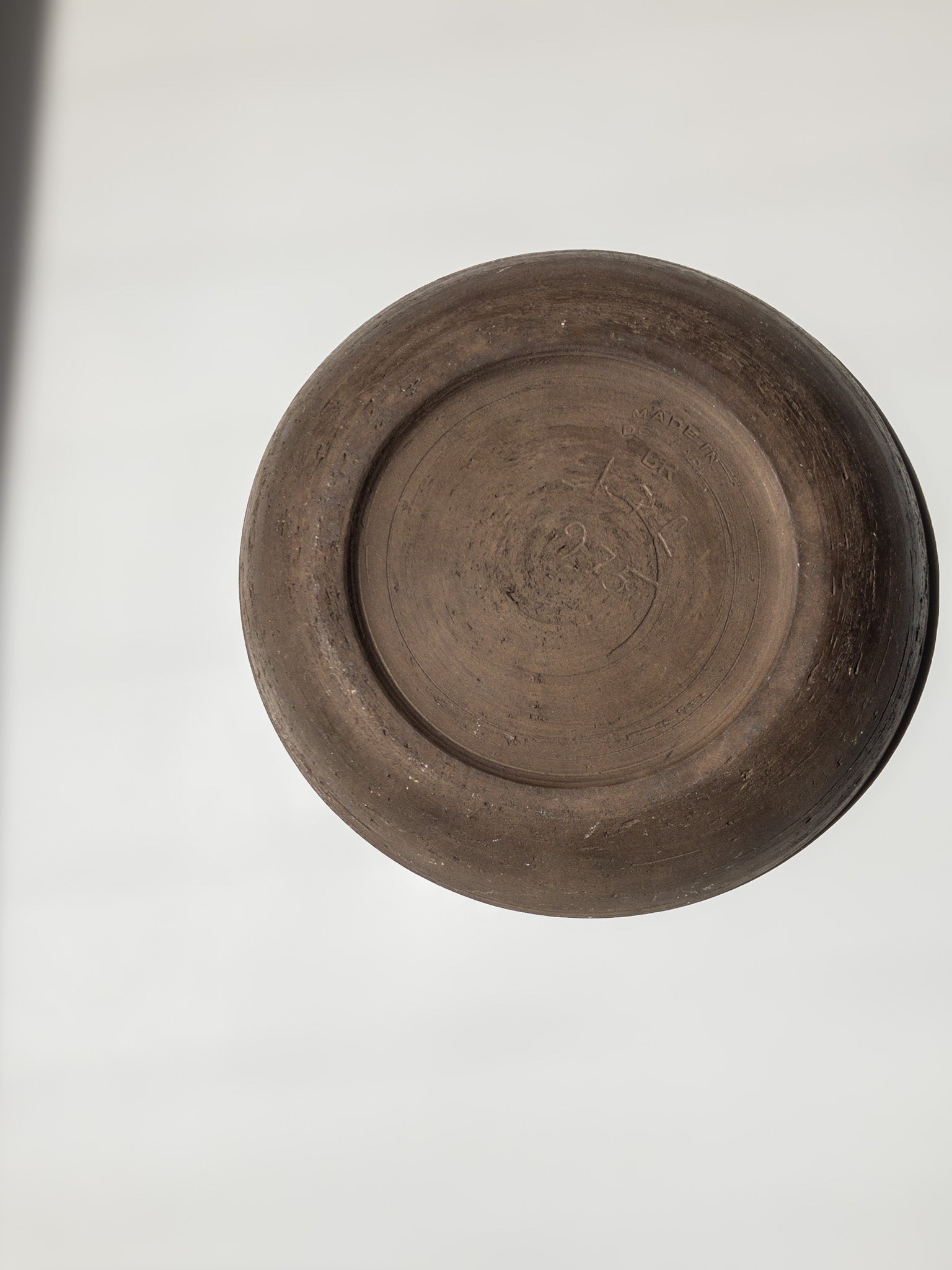 底の部分を上部から撮った写真