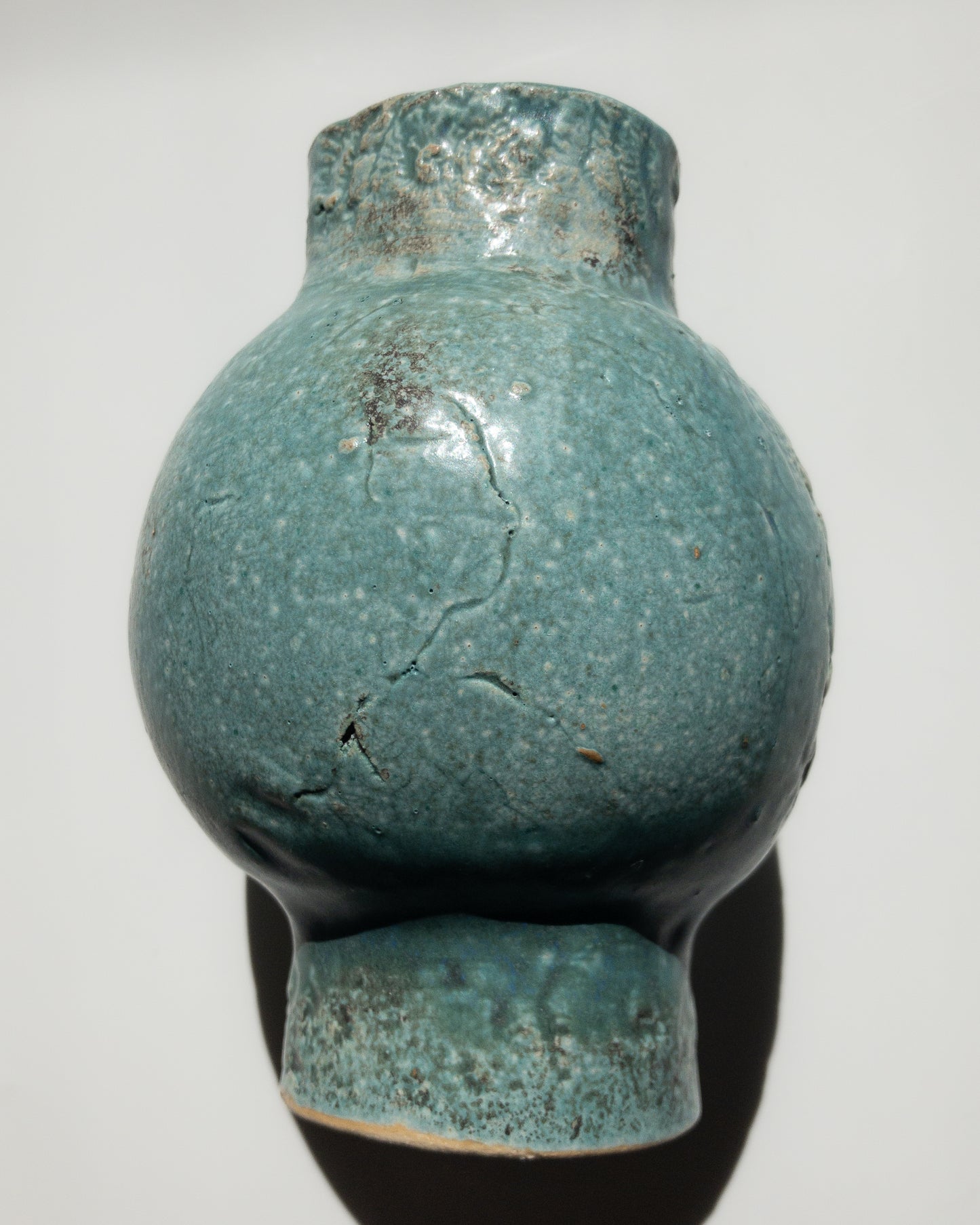 Emerald green textured vase