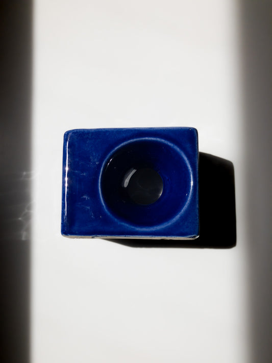 Afina Rijnsburg Cubist Style Blue Vase