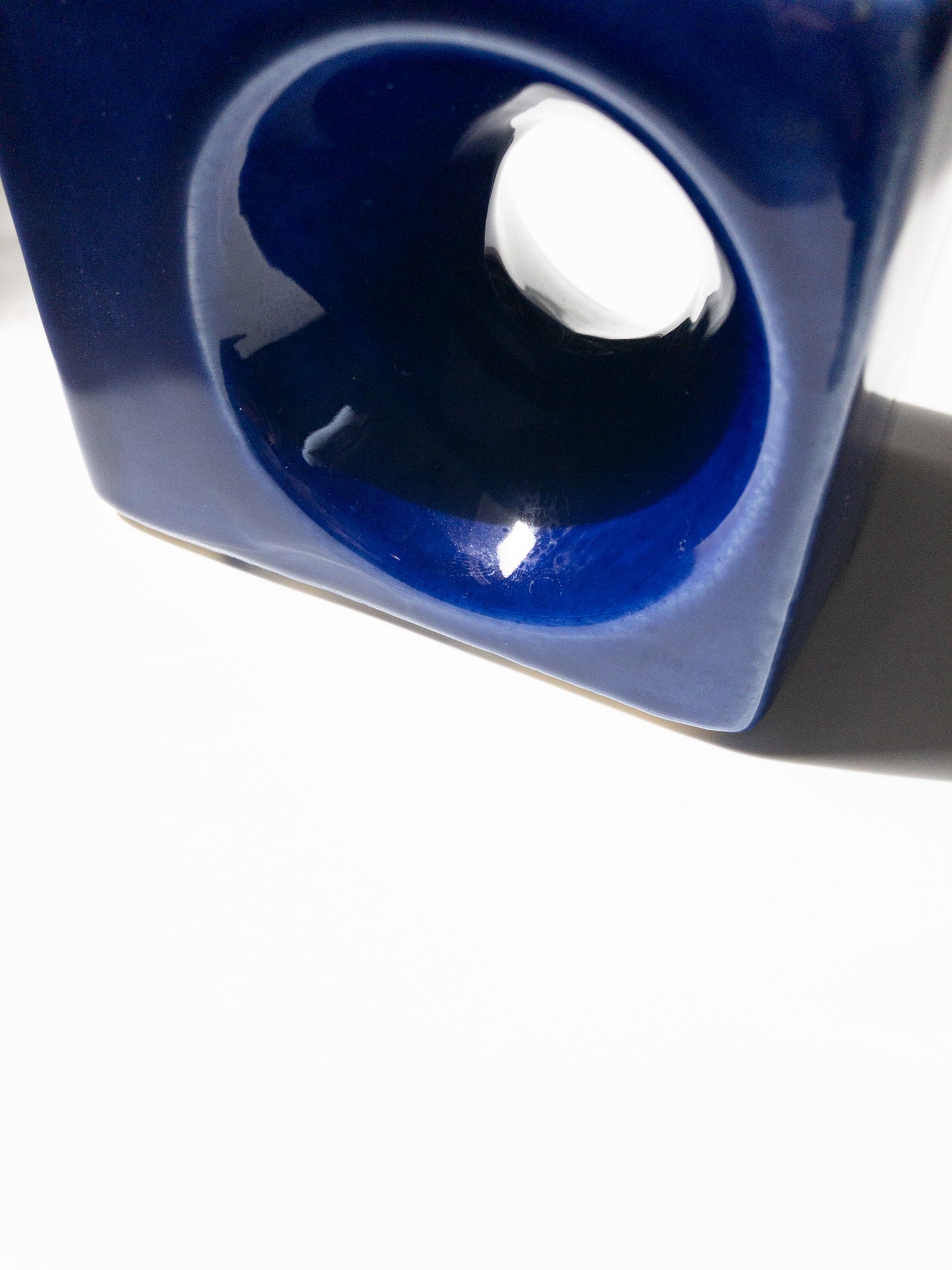 Afina Rijnsburg Cubist Style Blue Vase