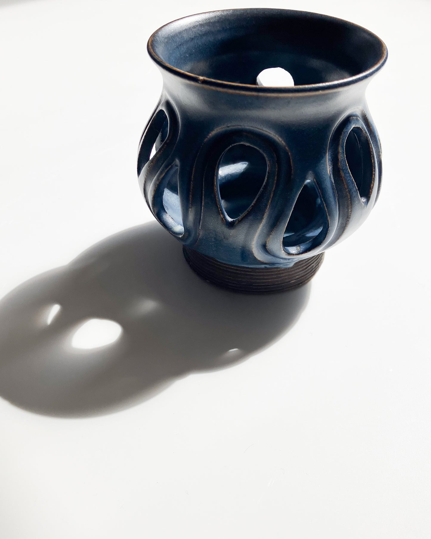 Blue Teardrop Tea light Holder
