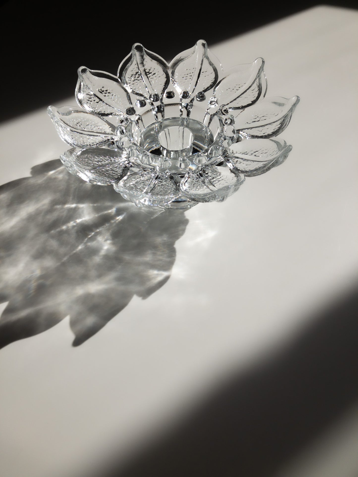 Sea Glasbruk flower candle holder