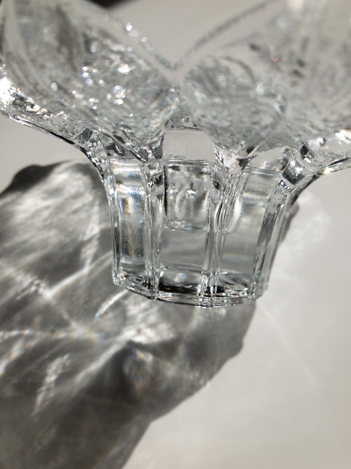 Sea Glasbruk flower candle holder