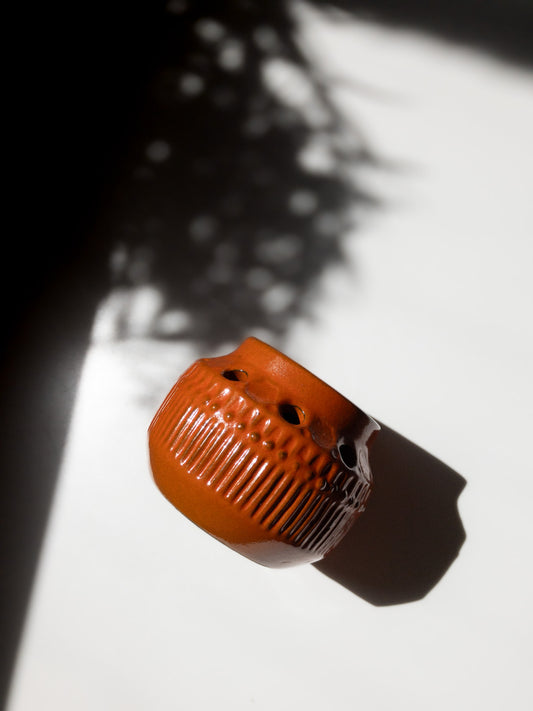 Upsala-Ekeby Orange Tealight Holder