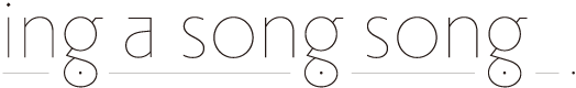 ing a song song