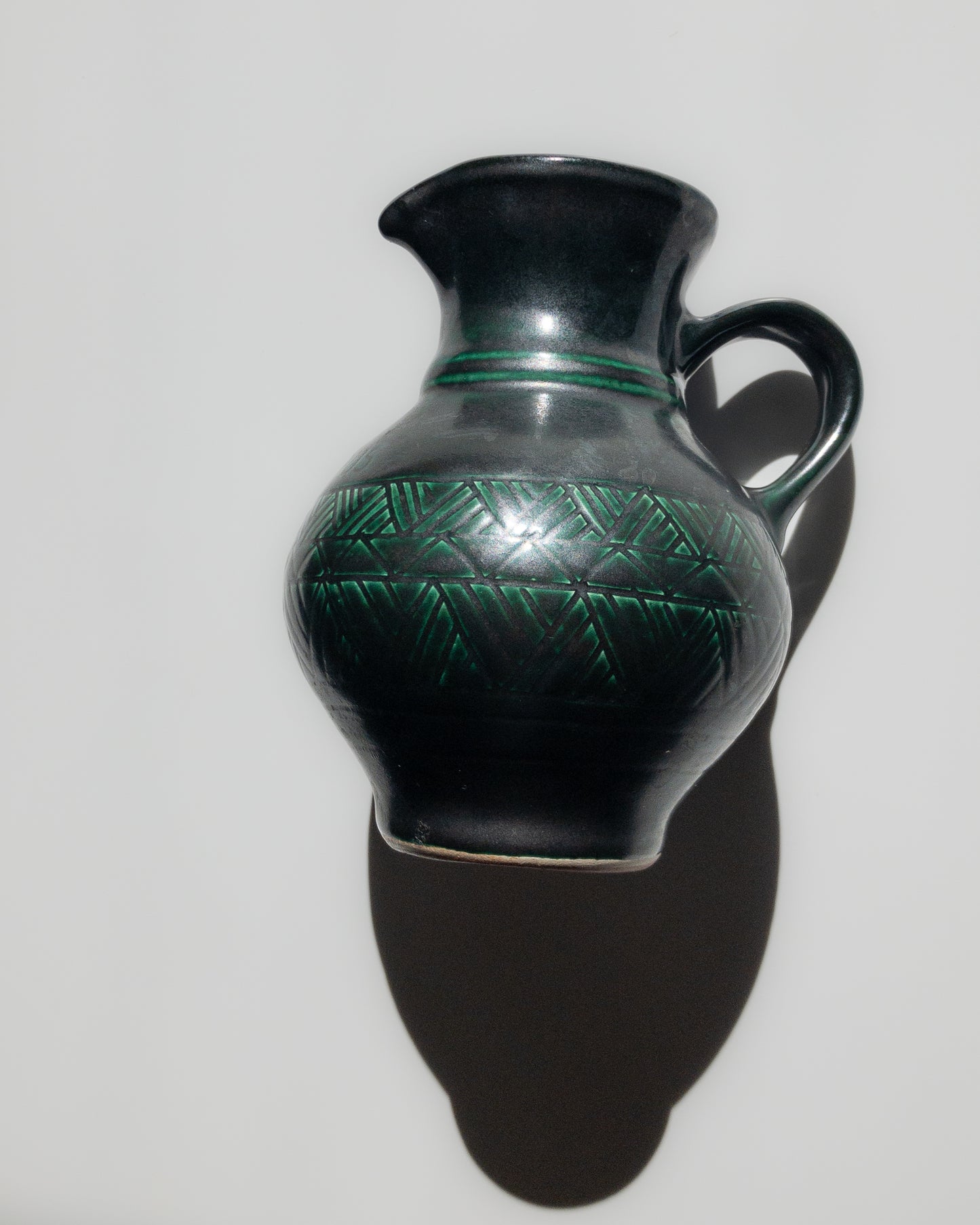 Lithuanian black and green vase