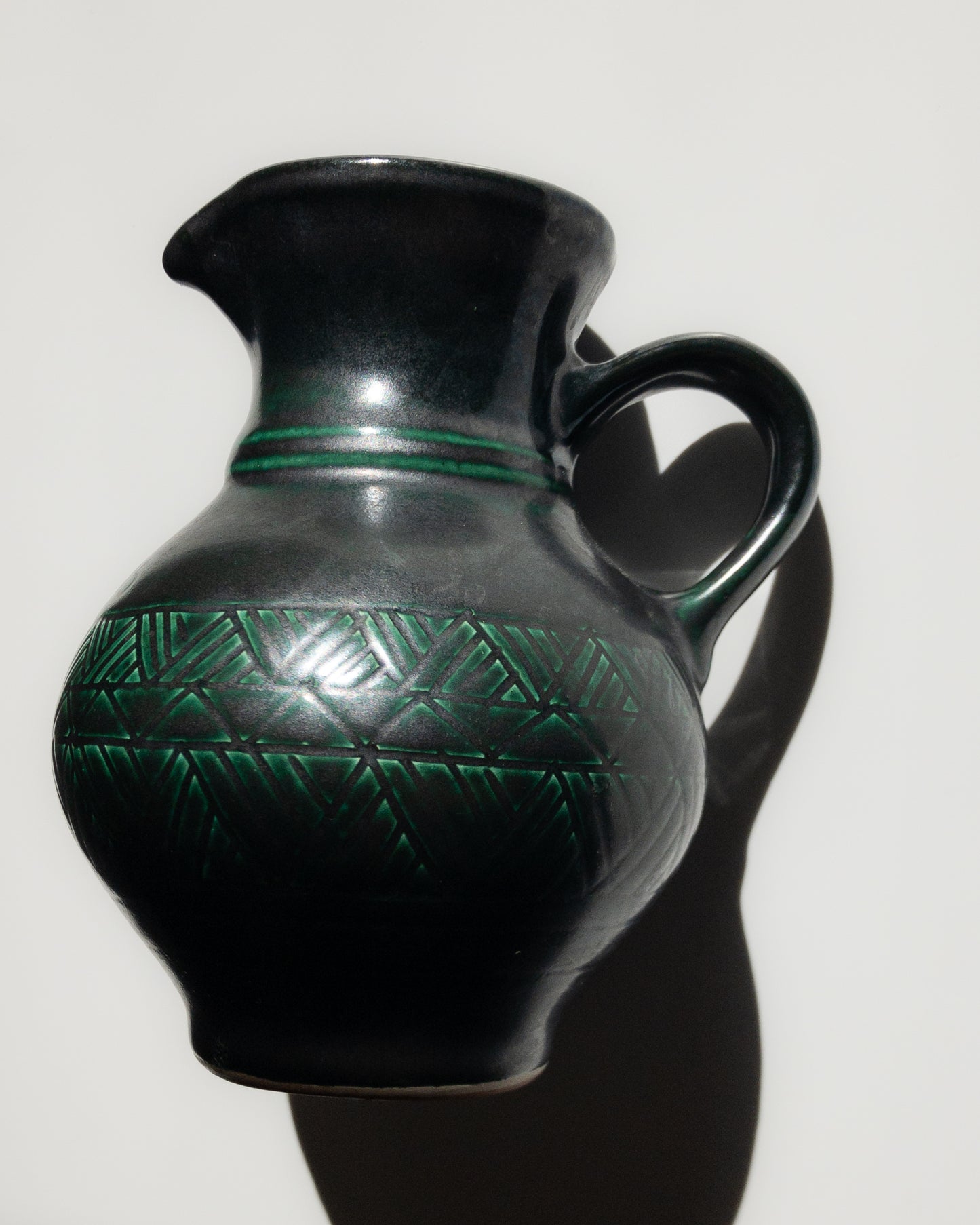Lithuanian black and green vase