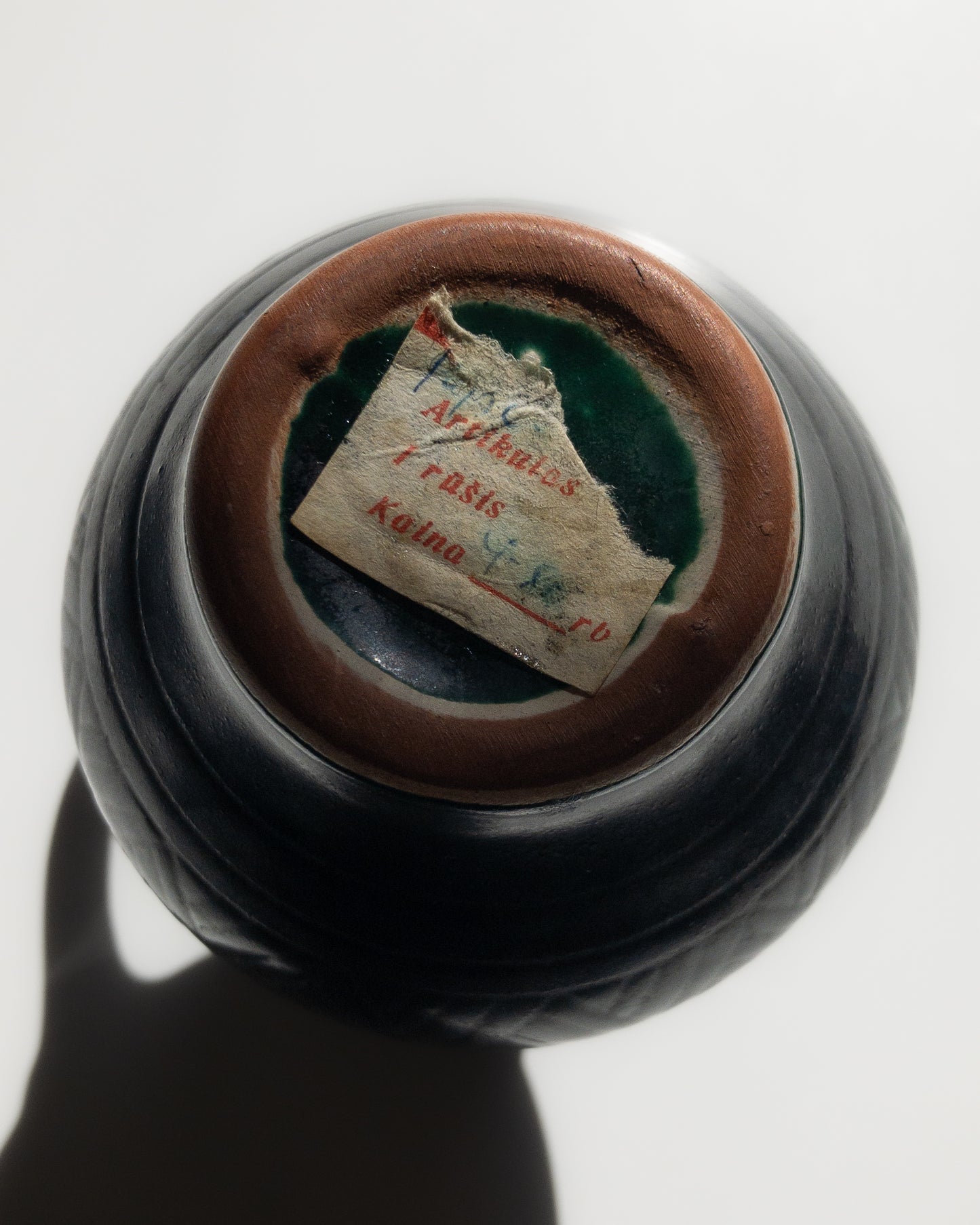Lithuanian black and green vase