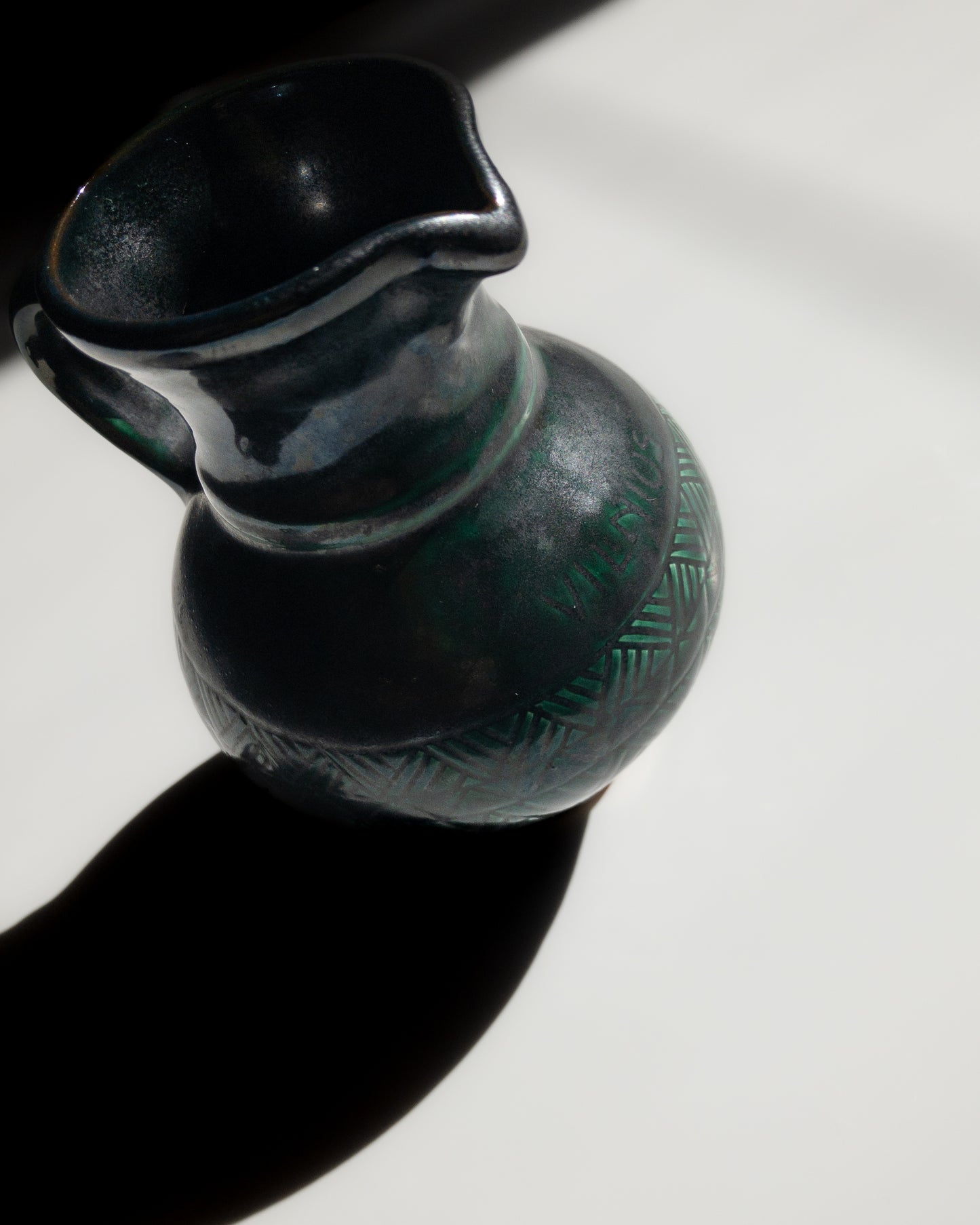 Lithuanian black and green vase