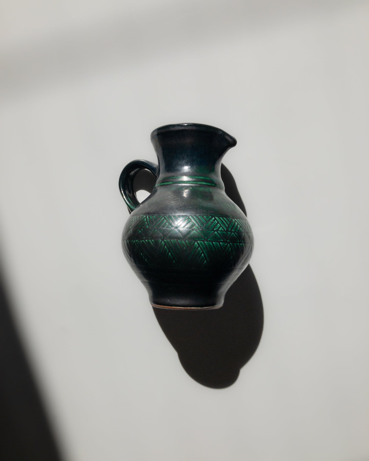 Lithuanian black and green vase