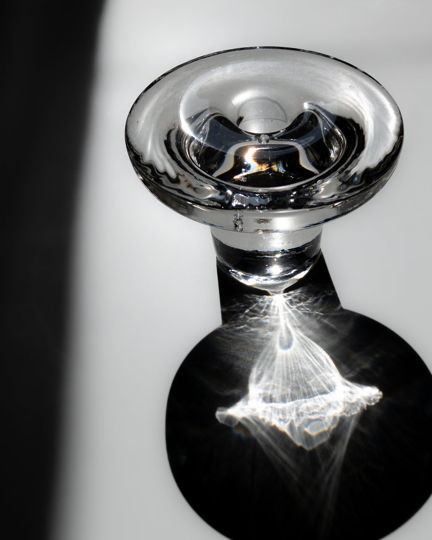 Scandinavian mushroom glass candle holder