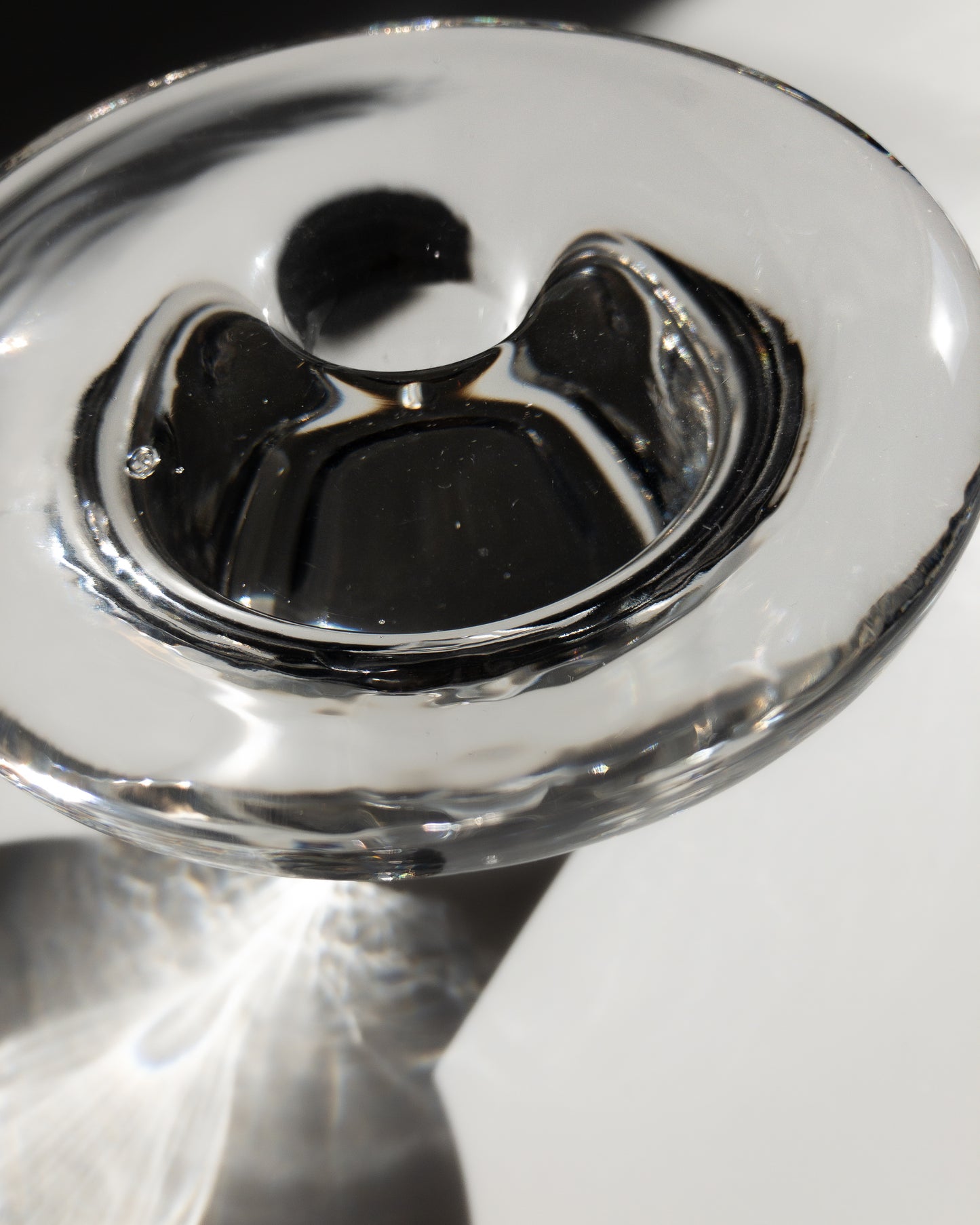 Scandinavian mushroom glass candle holder