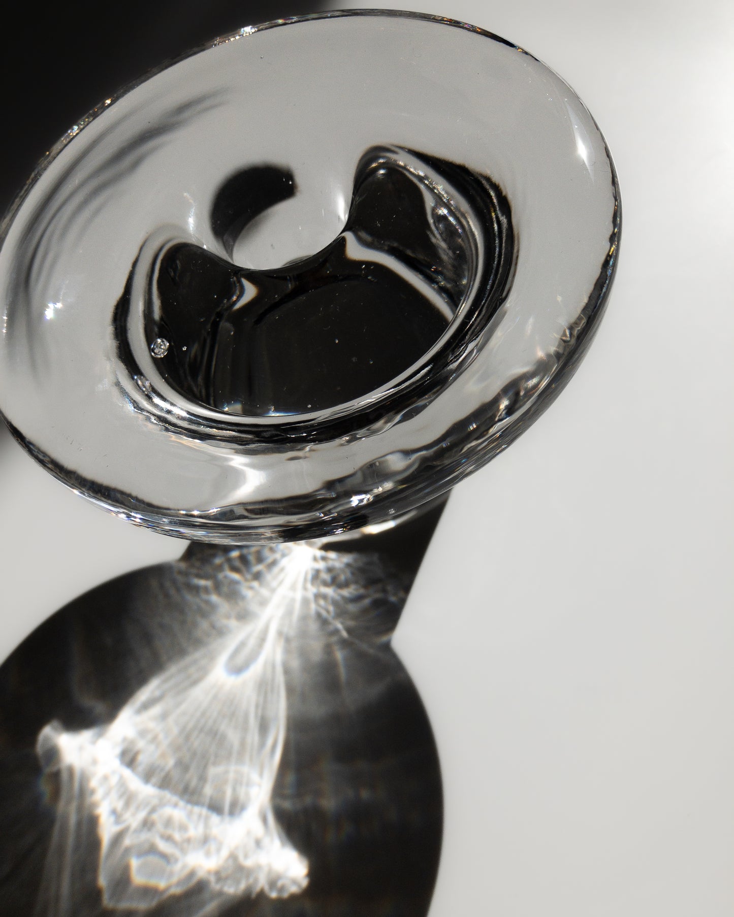 Scandinavian mushroom glass candle holder