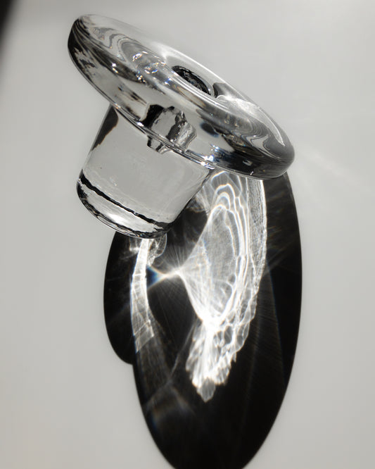 Scandinavian mushroom glass candle holder