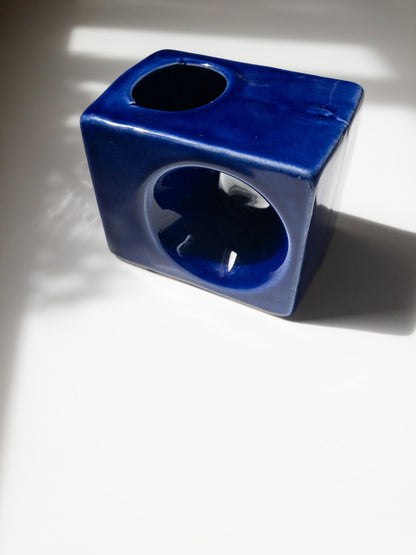 Afina Rijnsburg Cubist Style Blue Vase