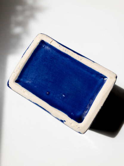 Afina Rijnsburg Cubist Style Blue Vase