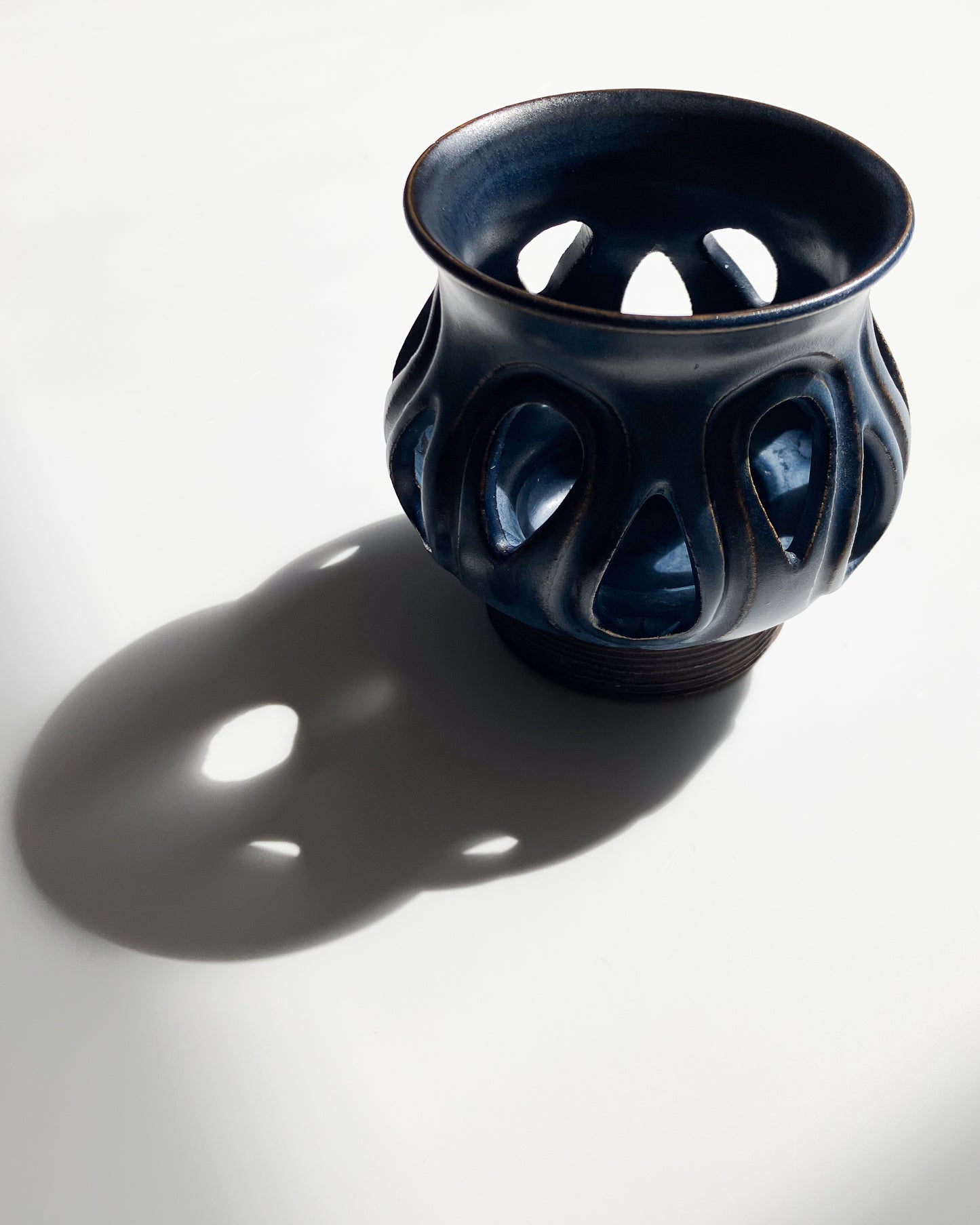 Blue Teardrop Tea light Holder