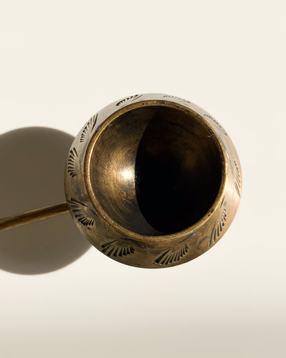 Chinese hat brass candle snuffer