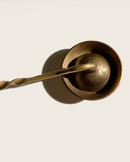 Chinese hat brass candle snuffer