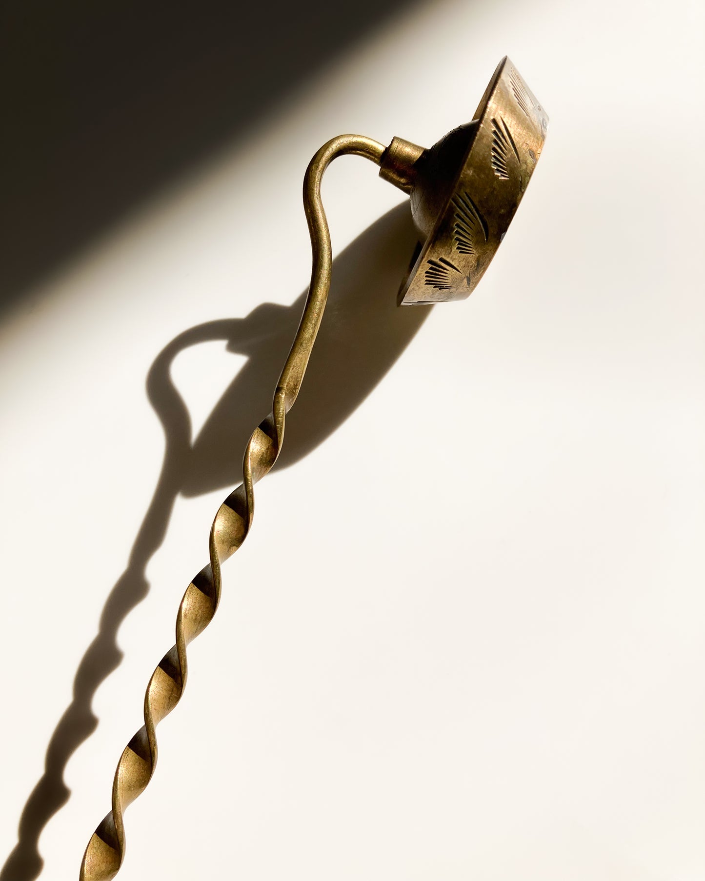 Chinese hat brass candle snuffer
