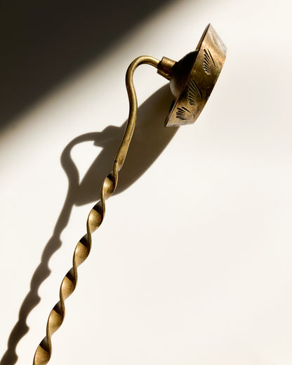Chinese hat brass candle snuffer