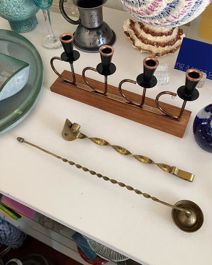 Chinese hat brass candle snuffer