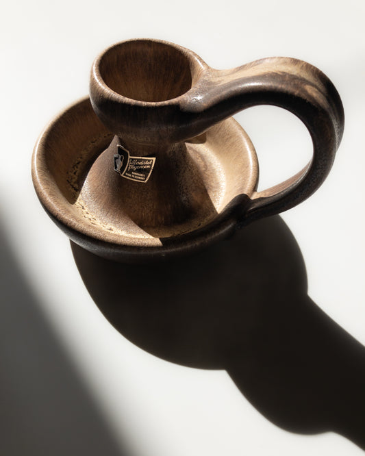Silberdistel brown candleholder