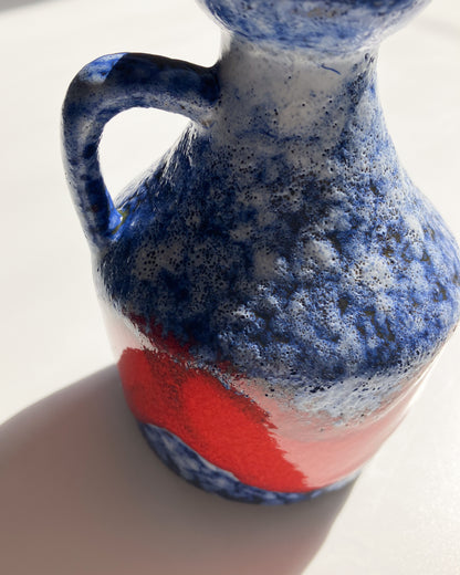 Strehla 999 blue and red vase