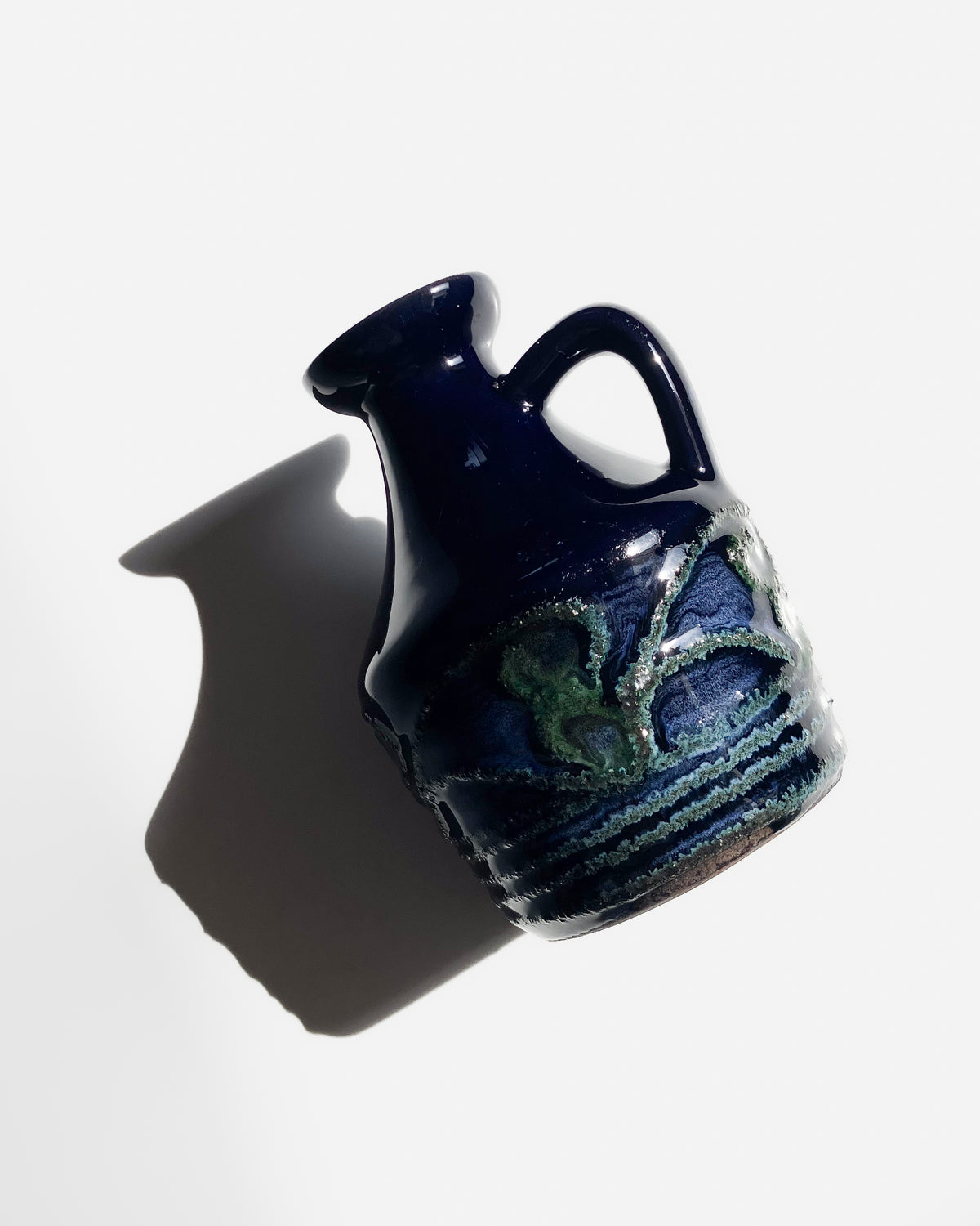 Strehla 999 dark blue and green vase