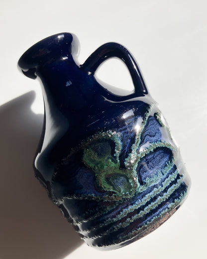Strehla 999 dark blue and green vase