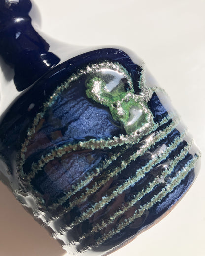 Strehla 999 dark blue and green vase