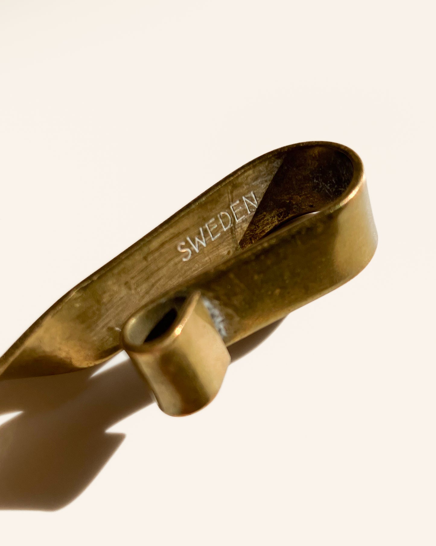 Swedish brass candle snuffer