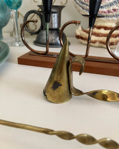 Swedish brass candle snuffer