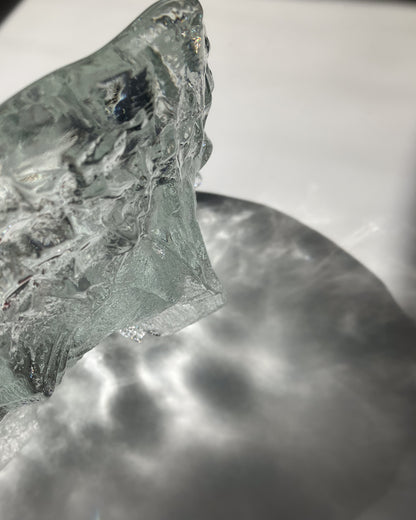 Ice Glass Footed Bowl 足（突起）横から