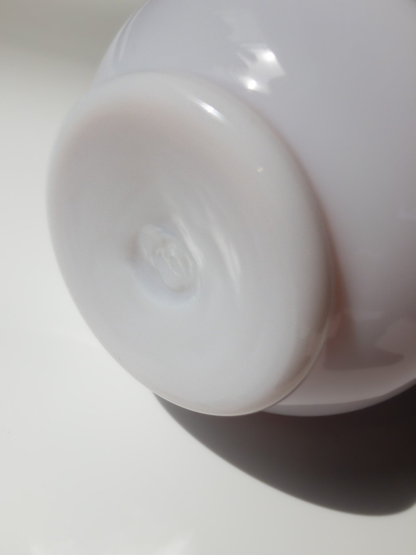Vintage Opaline Glass Vase with a Swirl