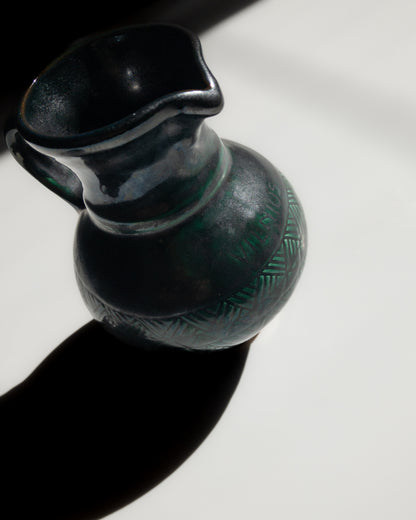 Lithuanian black and green vase