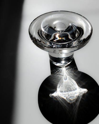 Scandinavian mushroom glass candle holder