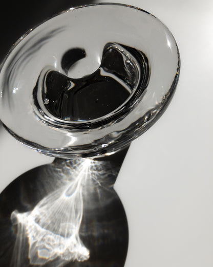 Scandinavian mushroom glass candle holder