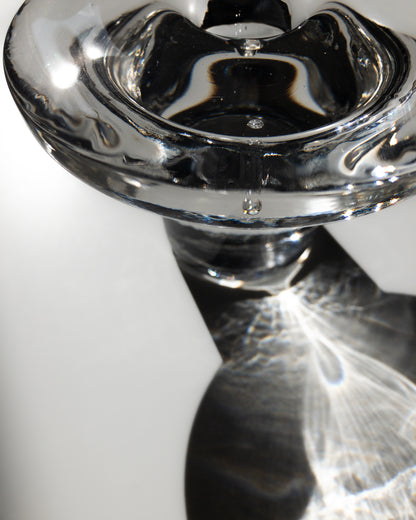 Scandinavian mushroom glass candle holder