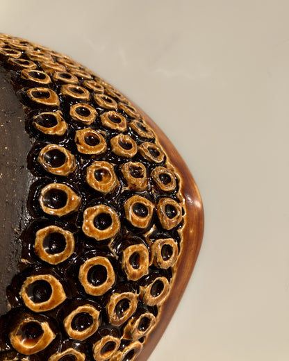 Ceramic Bowl with Brown Glaze