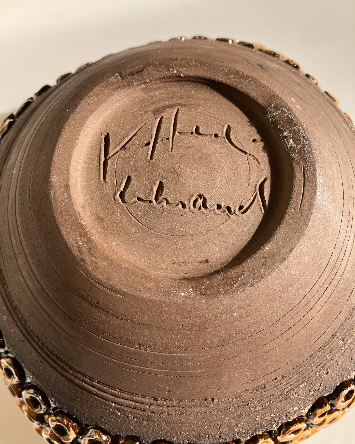 Ceramic Bowl with Brown Glaze