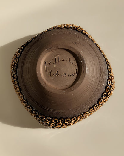 Ceramic Bowl with Brown Glaze