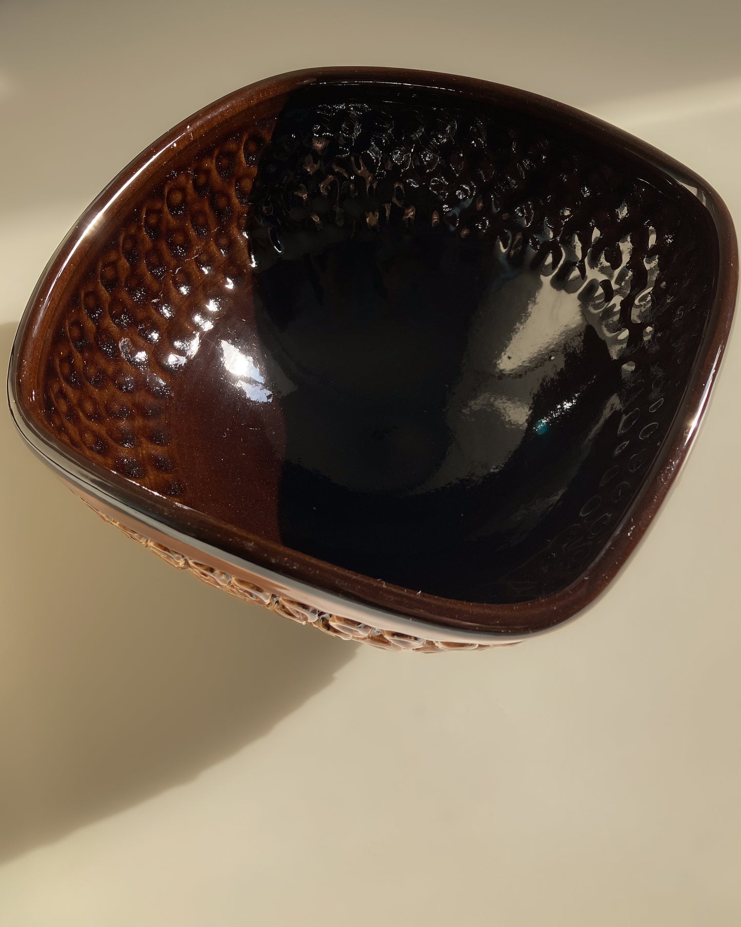 Ceramic Bowl with Brown Glaze