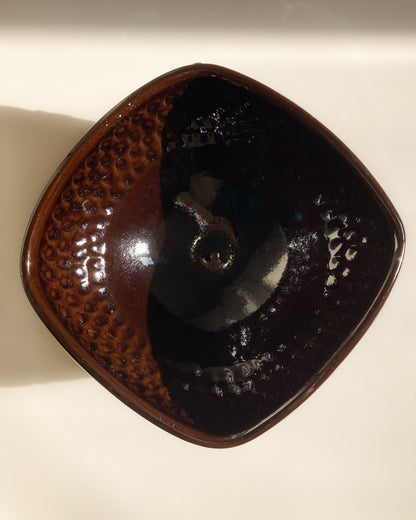 Ceramic Bowl with Brown Glaze