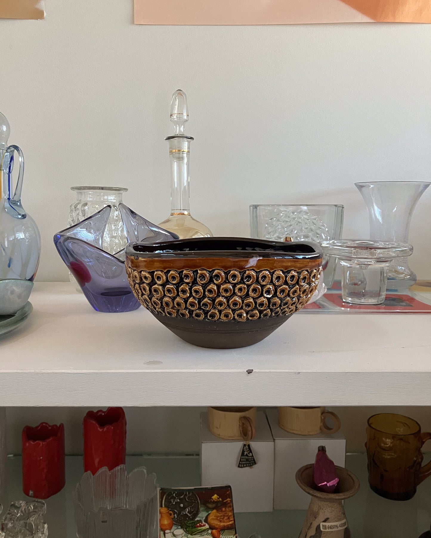 Ceramic Bowl with Brown Glaze